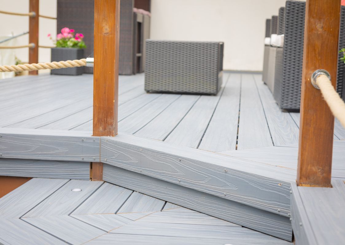 Close up of Alchemy Habitat+ decking and steps