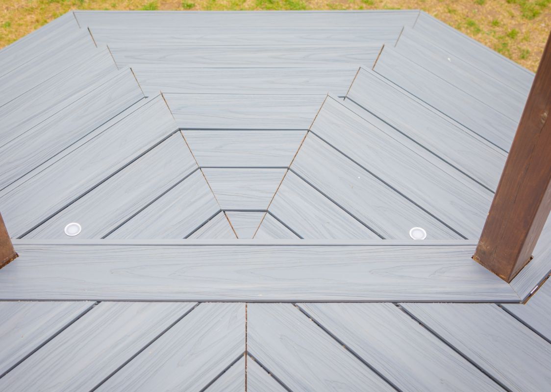 Top down view of Alchemy Habitat+ decking and stairs