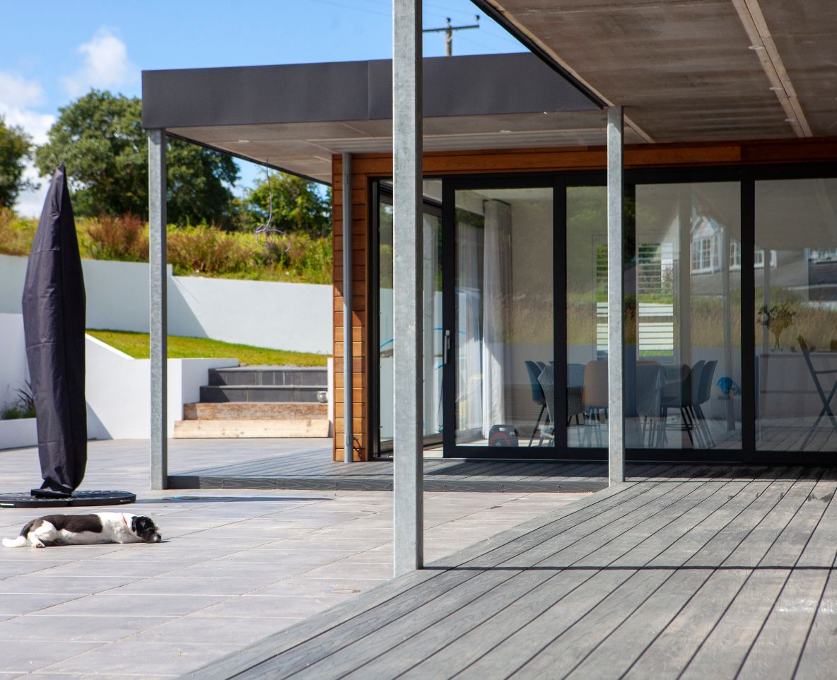 Alchemy Urban decking accompanying a newly built house