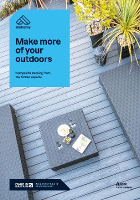 Top down view of Alchemy composite decking